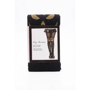 Leg Avenue Jack O' Lantern Opaque Tights Black Pumpkin Halloween One Size OS